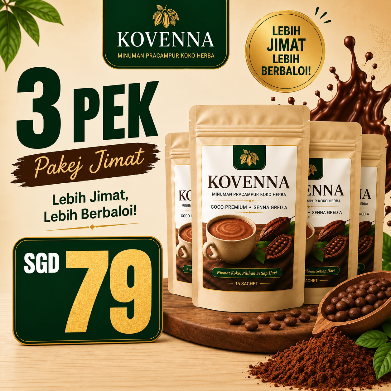 Pakej Combo 3 pek Kovenna